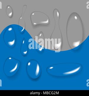 Der transparente Vektor Wassertropfen Stock Vektor