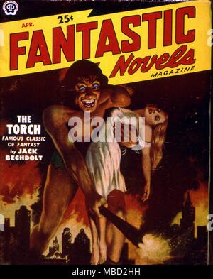 Monster. Abdeckung des Phantastischen Romane, eine US-amerikanische Science-Fiction-magazin.1951. Stockfoto