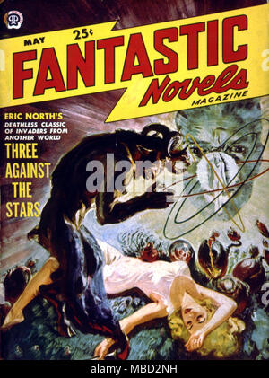 Science Fiction & Horror Magazin. Abdeckung des Phantastischen Romane, Mai 1950. Stockfoto