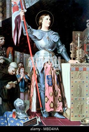 Jeanne d'Arc von Ingres. Im Jahre 1854 gemalt. Dies ist ein Druck von ca. 1904.- ©/CW Stockfoto