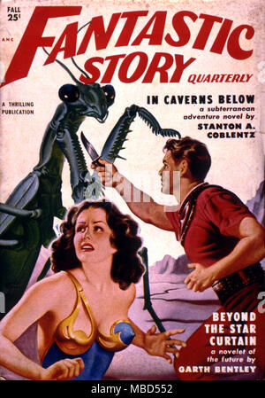 Science Fiction & Horror Magazin. Abdeckung der fantastischen Geschichte, Herbst 1950 Stockfoto