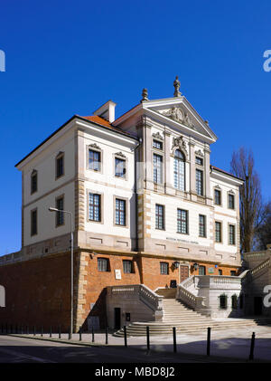 Warszawa, Masowien/Polen - 2018/04/07: Historisches Viertel der Warschauer Altstadt - Fryderyk Chopin Museum am Ostrogski Palast Stockfoto