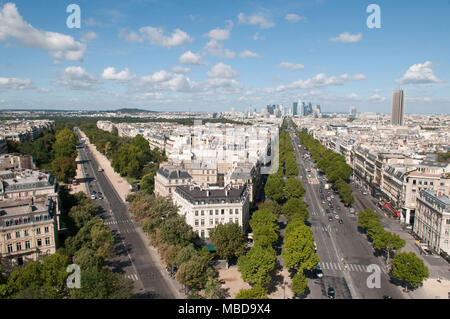Paris (Frankreich): Übersicht vom Triumphbogen (Trimphal Arch), (8. Arrondissement oder Bezirk) Stockfoto