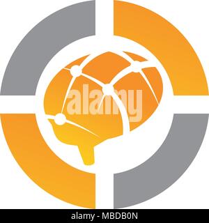 Brain connection Logo Design Template Vector Stock Vektor