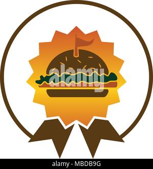 König Burger Logo Design Template Vector Stock Vektor