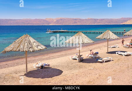 Beach Resort Berenice, Aqaba, Jordanien Stockfoto