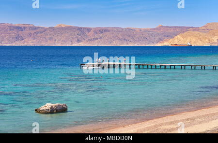 Beach Resort Berenice, Aqaba, Jordanien Stockfoto