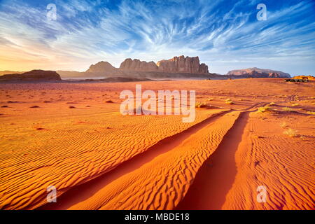 Wüste Wadi Rum, Jordanien Stockfoto