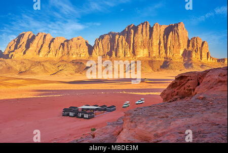 Beduinen Camp, Wadi Rum Wüste, Jordanien Stockfoto