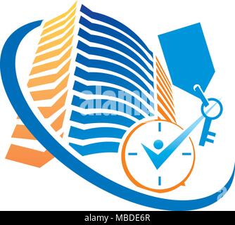 Unterkunft Geschäftsreise Logo Design Template Vector Stock Vektor