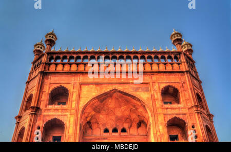 Jama Masjid, die größte Moschee von Delhi, Indien Stockfoto