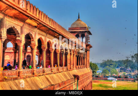 Jama Masjid, die größte Moschee von Delhi, Indien Stockfoto