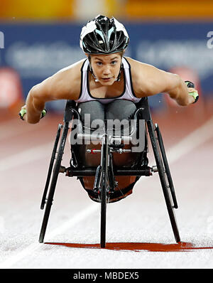 England's Nicole Emerson konkurriert in der Frauen T54 1500 m-Finale bei den Carrara Stadion am Tag sechs der 2018 Commonwealth Games in der Gold Coast, Australien. Stockfoto