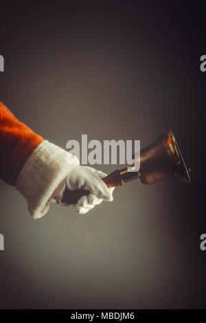 Santa Claus klingeln alte Glocke Stockfoto