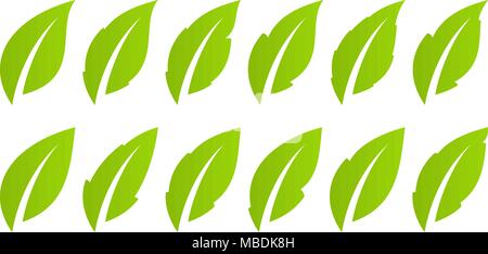 Grünes Blatt gesetzt. Eco Stock Vektor