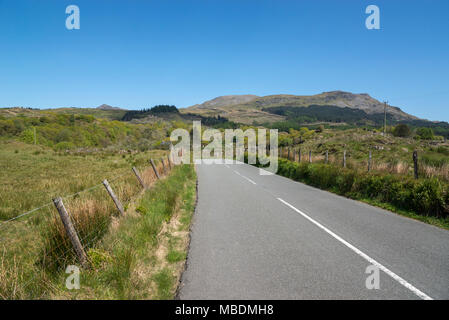 Berglandschaft in der Nähe von Rhyd im Snowdonia National Park, North Wales, UK. Stockfoto