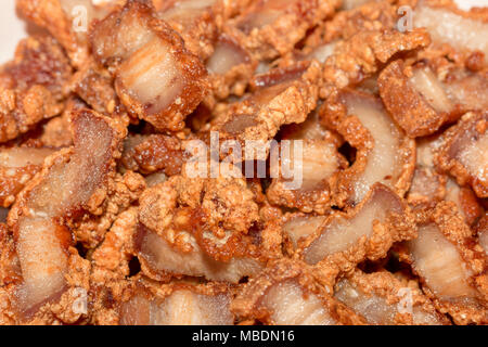 Fleisch, gebratenes Schweinefleisch dish Hintergrund. Stockfoto