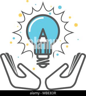 Schätzen Sie eine kreative Idee - Lampensymbol, Erfindung Konzept Stock Vektor