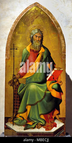 Sant Andrea in faldistorio-Saint Andrea Andreas und Andreas in faldstool. 1325-1329 Lippo Memmi 14. Jahrhundert Italien Italienisch Stockfoto