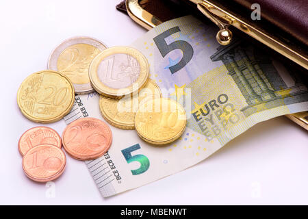 Mindestlohn in Deutschland 8,84 Euro. Stockfoto