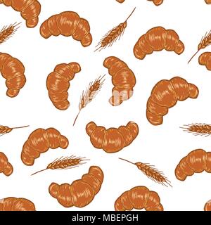Hand dekorative Brot sramless Muster gezeichnet. Vector Illustration. Stock Vektor
