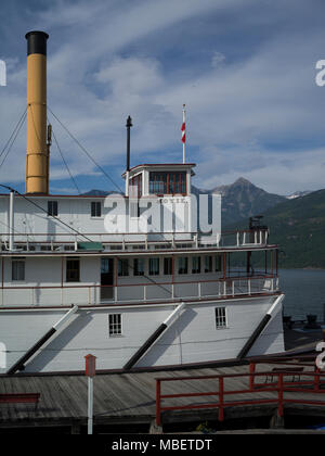 SS Moyie sternwheeler, Kootenay See, Kaslo, British Columbia, Kanada Stockfoto