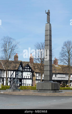 Die leverhulme Memorial, am Port Sunlight, außerhalb der Dame Hebel Art Gallery. Es wurde von James Lomax-Simpson konzipiert. Stockfoto