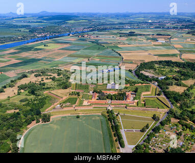 Kleine Festung Theresienstadt, Gedenkstätte Theresienstadt, Luftaufnahme Stockfoto