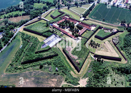 Kleine Festung Theresienstadt, Gedenkstätte Theresienstadt, Luftaufnahme Stockfoto