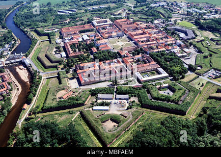 Stadt Terezin, Luftaufnahme Stockfoto