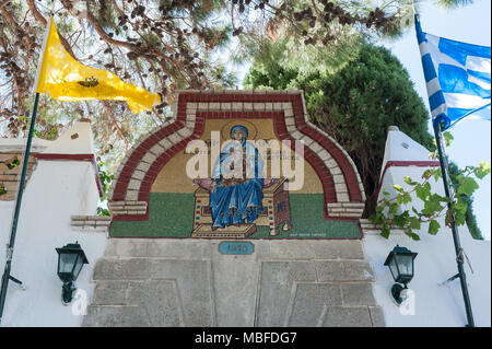 Kloster der Jungfrau Maria, Palaiokastritsa, Corfu, Ionische Inseln, Griechenland, Europa Stockfoto