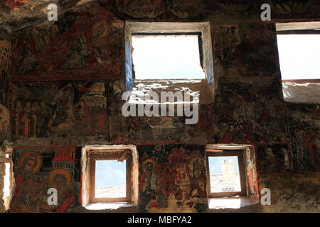 Höhle Fresken an der griechisch-orthodoxen Sumela Kloster in der Nähe von Trabzon in der Türkei Stockfoto