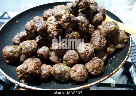 Frisch gekochten Fleischbällchen Stockfoto