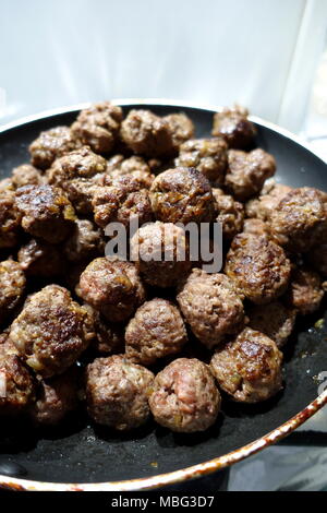 Frisch gekochten Fleischbällchen Stockfoto