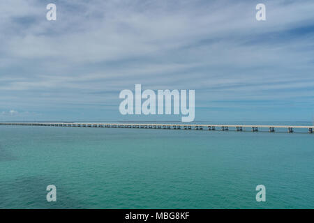 USA, Florida, lange Brücke über den Karibischen Ozean der Florida Keys Stockfoto