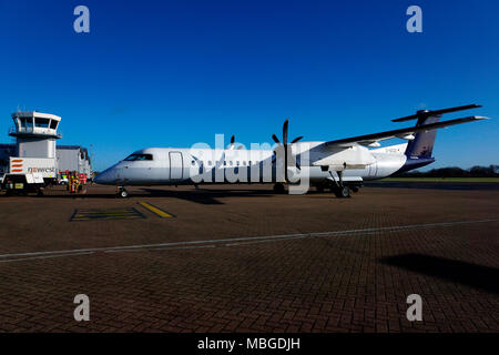 DASH 8-Q400 G-ECOI BRUSSELS AIRLINES (FLYBE) Stockfoto