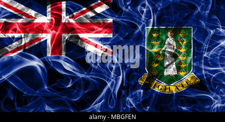 Britische Jungferninseln rauch Flagge, British Overseas Territories, Großbritannien abhängiges Gebiet flag Stockfoto