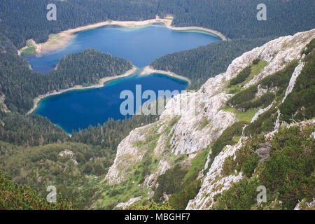 Schwarzer See (Crno jezero) im Nationalpark Durmitor in Montenegro Stockfoto