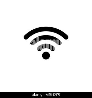 Wlan Symbol im flachen Stil. Wireless Symbol Stock Vektor