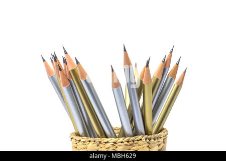 Bleistift isoliert auf weißem Hintergrund Stockfoto