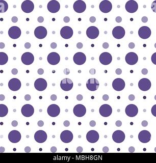 Lila Polka Dots Muster auf weißem Hintergrund für background Vektor Grafik Design Konzept Stock Vektor