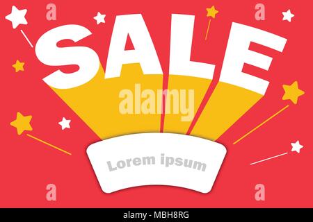 Bunte Konzept der Weißen Verkauf Wort splash von Banner Button für Infografik business Vector Graphic Design Stock Vektor