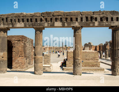 Pompeji, Italien, 15. Juni 2017: antike Stadt Pompeji, Italien. Die römische Stadt von Vesuv zerstört. Stockfoto