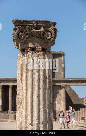 Pompeji, Italien, 15. Juni 2017: antike Stadt Pompeji, Italien. Die römische Stadt von Vesuv zerstört. Stockfoto