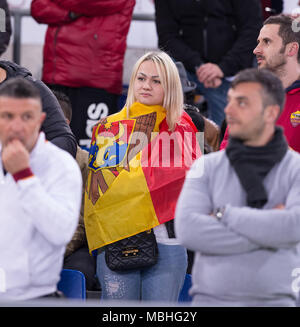 Rom, Italien. 10 Apr, 2018. Fans von AS Roma nach der UEFA Champions League Finale zwischen AS Rom und FC Barcelona im Olympiastadion. Credit: Ernesto Vicinanza/SOPA Images/ZUMA Draht/Alamy leben Nachrichten Stockfoto