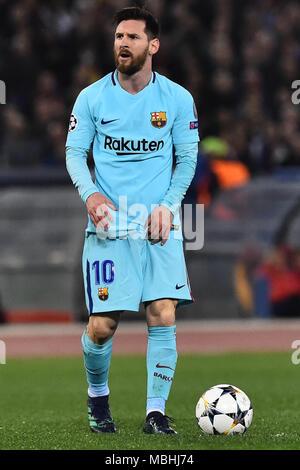 Rom, Italien. 10 Apr, 2018. Champions League Rom vs Barcelona - Rom 10-Apr-2018 im Bild Lionel Messi Foto Fotograf01 Gutschrift: Unabhängige Fotoagentur/Alamy leben Nachrichten Stockfoto