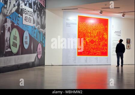 Peking, Peking, China. 11 Apr, 2018. Peking, China - Die "Die Beatles, Morgen" Ausstellung ist in Peking vom 24. bis 27. Mai 2018 statt. Credit: SIPA Asien/ZUMA Draht/Alamy leben Nachrichten Stockfoto