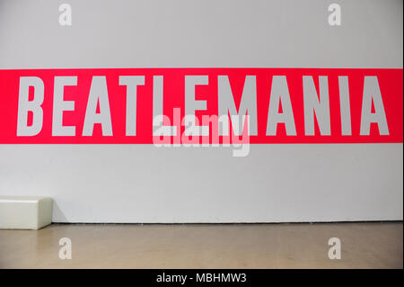 Peking, Peking, China. 11 Apr, 2018. Peking, China - Die "Die Beatles, Morgen" Ausstellung ist in Peking vom 24. bis 27. Mai 2018 statt. Credit: SIPA Asien/ZUMA Draht/Alamy leben Nachrichten Stockfoto