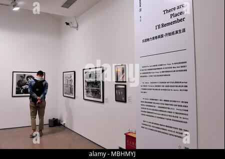 Peking, Peking, China. 11 Apr, 2018. Peking, China - Die "Die Beatles, Morgen" Ausstellung ist in Peking vom 24. bis 27. Mai 2018 statt. Credit: SIPA Asien/ZUMA Draht/Alamy leben Nachrichten Stockfoto