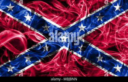 Confederate Flag, Navy Jack rauch Flagge Stockfoto